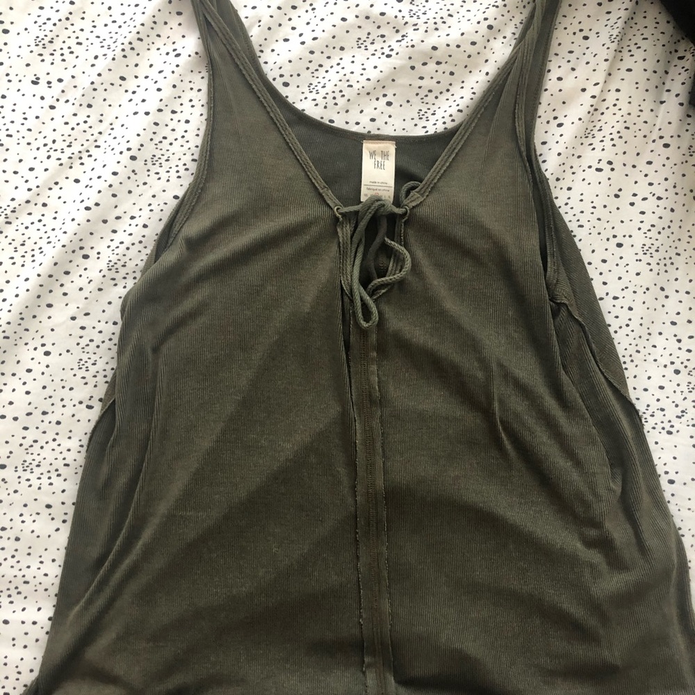Army green free people knot tank